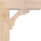 Ekena Millwork Merced Block Smooth Bracket w/ Offset Brace, Douglas Fir, 5 1/2"W x 16"D x 16"H BKT0604X16X16MRC05SDF - alternate 4